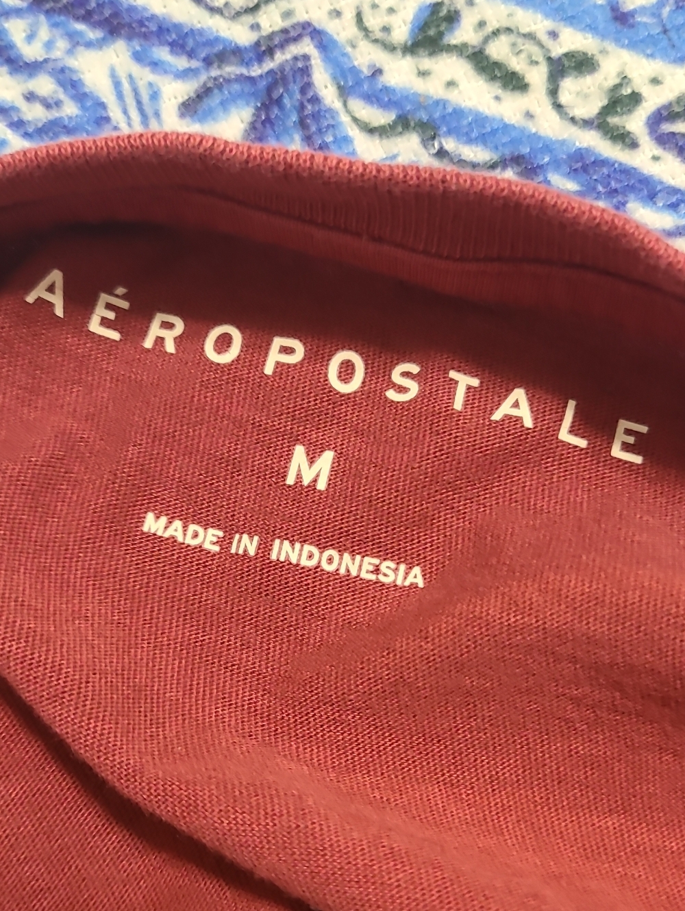 Aeropostale Men's Long-Sleeve Pocket Tee - Deep Rust - Picture 3 of 4